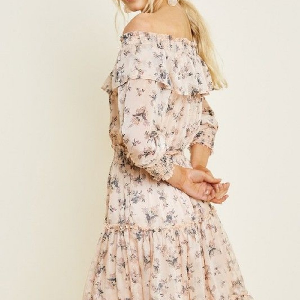 Floral Off-Shoulder Mini Dress